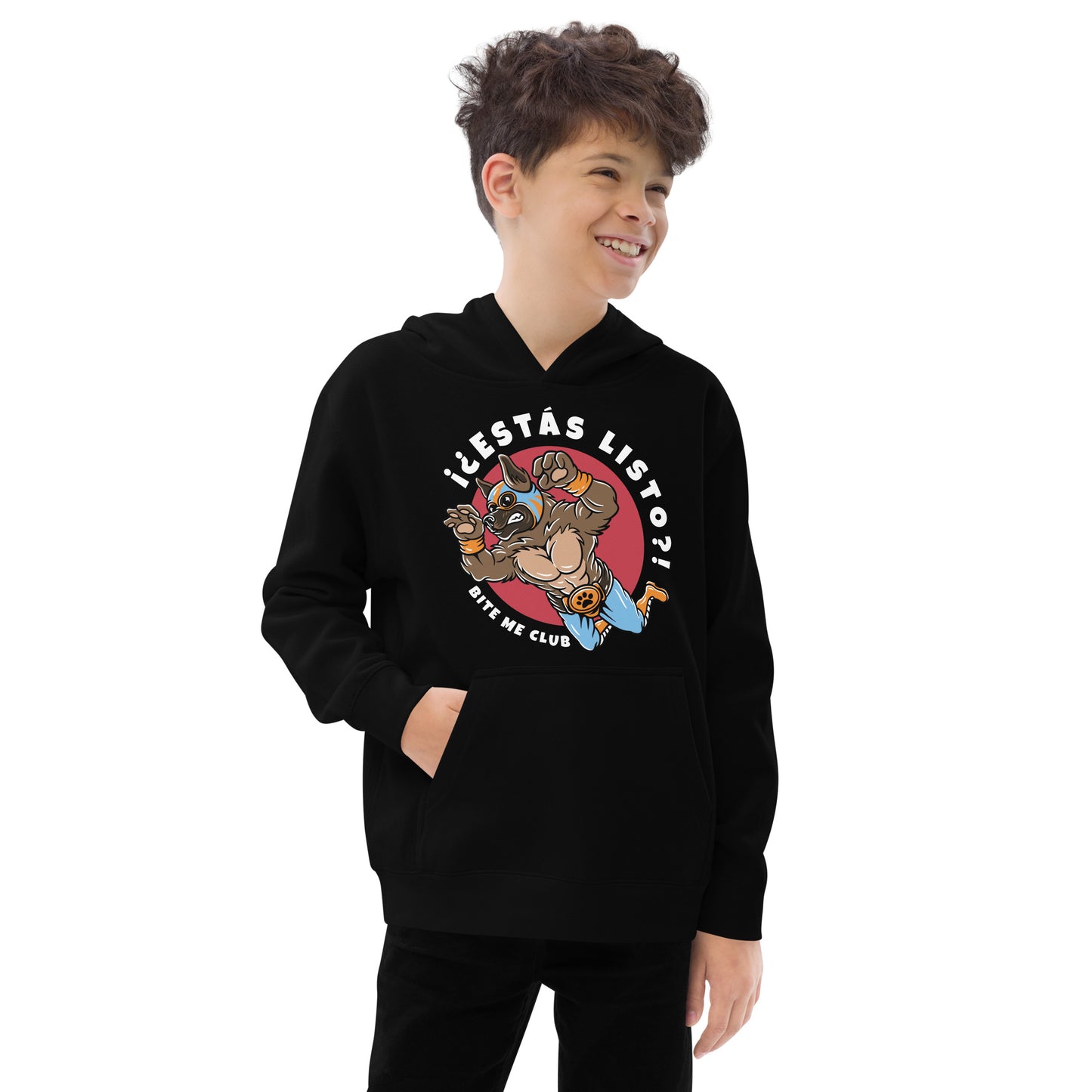 Lucha Libre Big Kids fleece hoodie