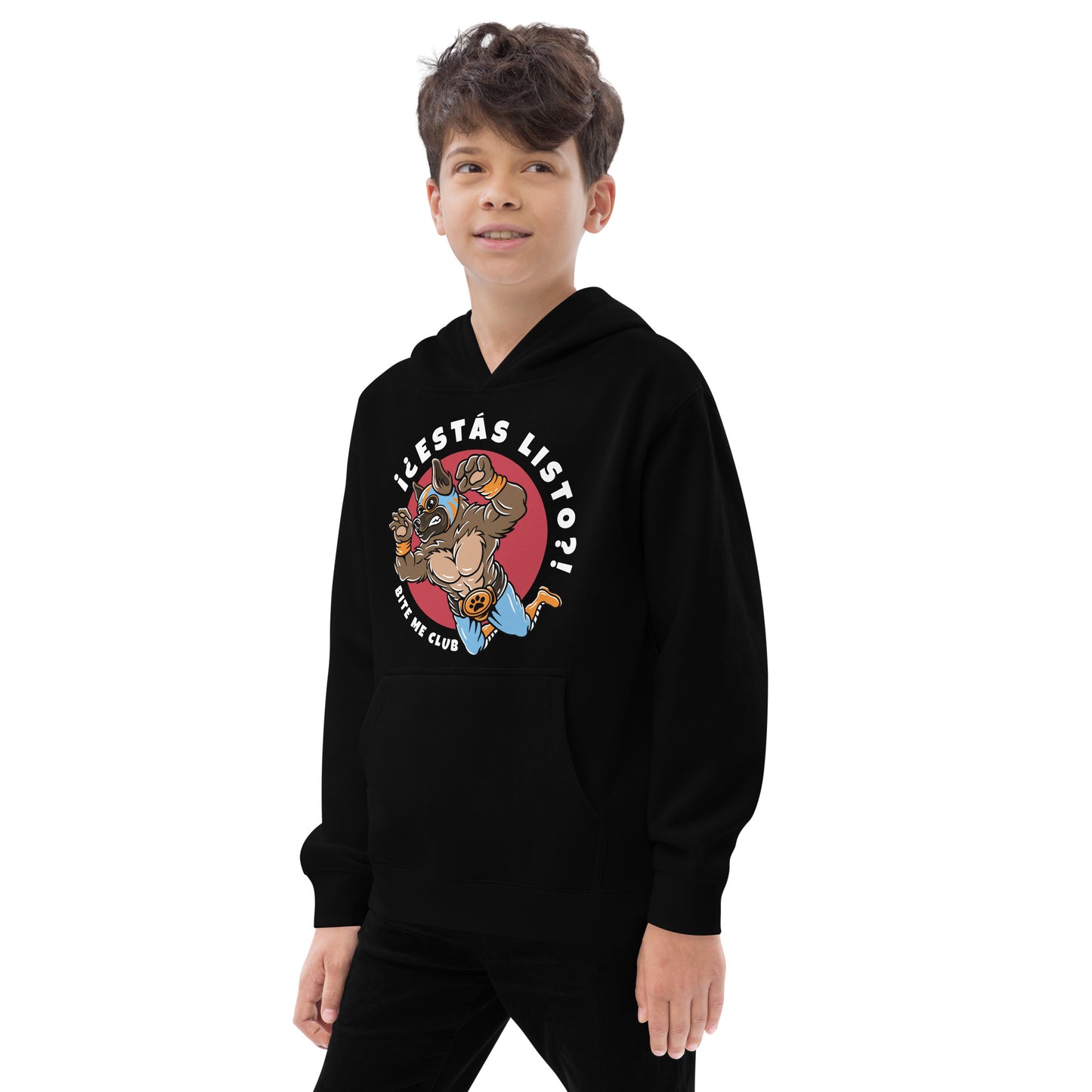 Lucha Libre Big Kids fleece hoodie