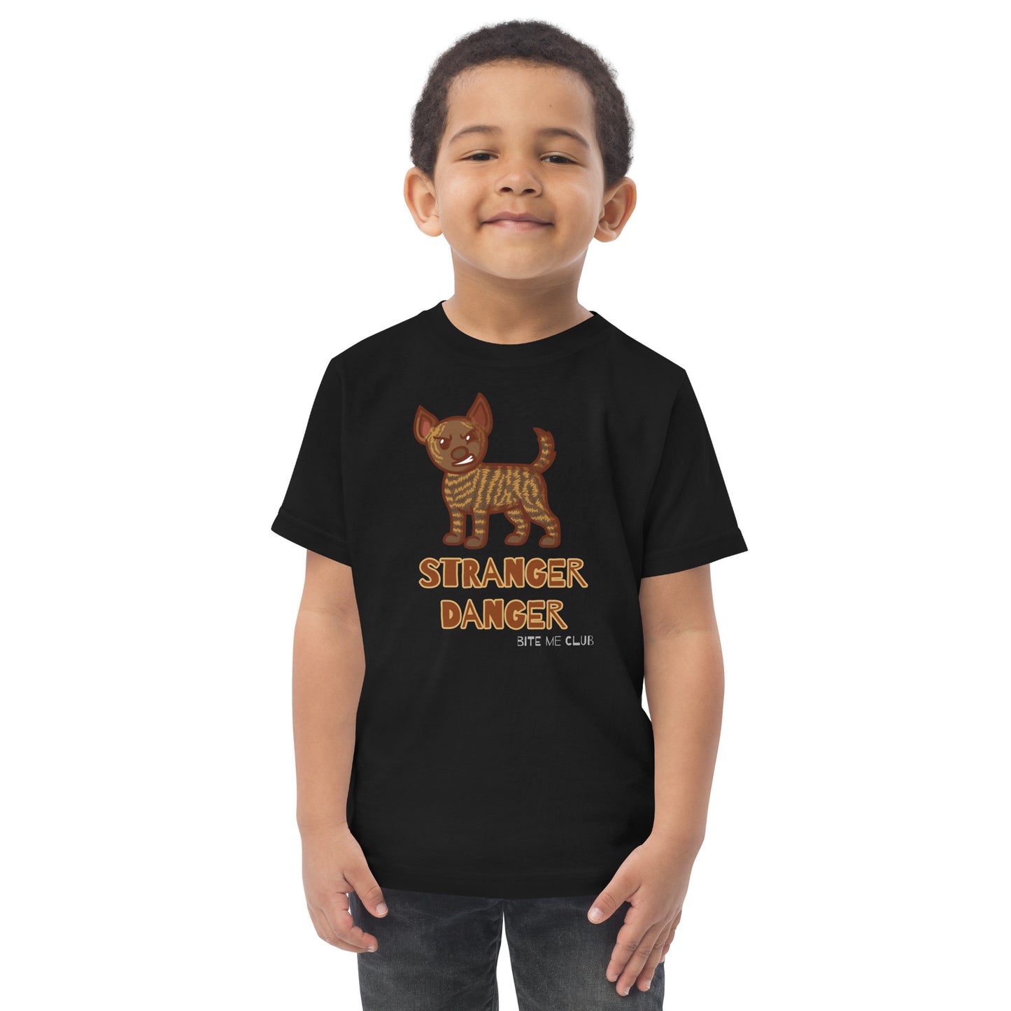 Stranger Danger Toddler jersey t-shirt