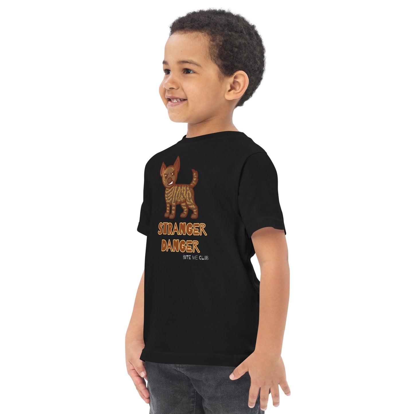 Stranger Danger Toddler jersey t-shirt