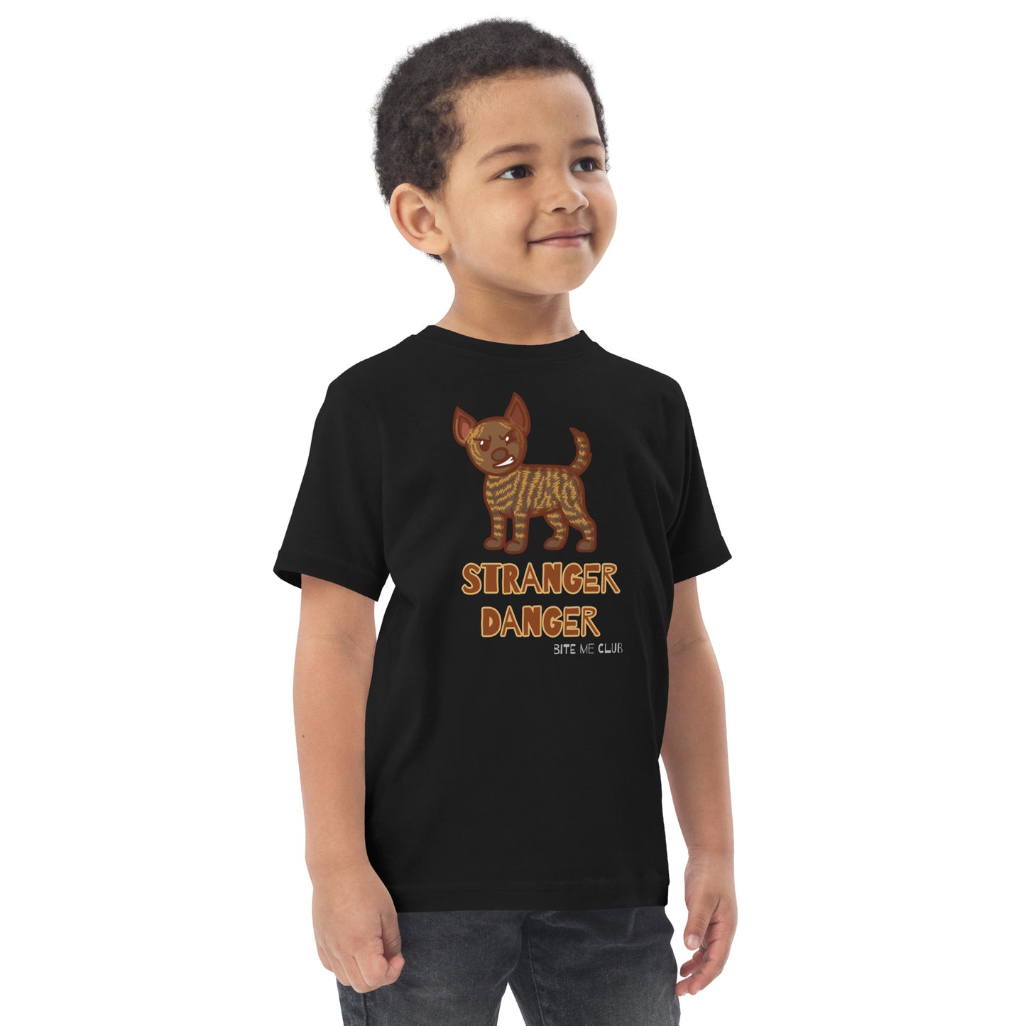 Stranger Danger Toddler jersey t-shirt